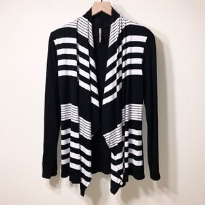 Black White Knit Blouse